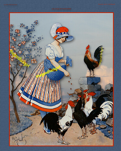 Roosters with marianne - marianne, 8x10