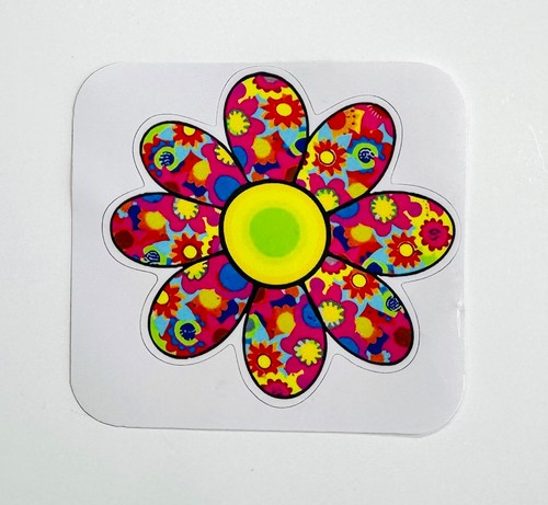 Hippie flower sticker - hippie,