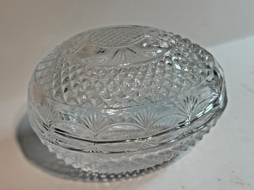 Vtg avon egg dish glass - dish,