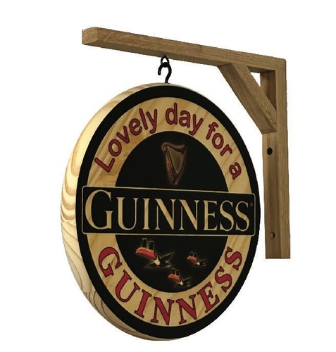 Guinness wooden pub sign - sign, 12”