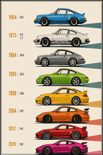 Porsche 911 generations - , artist
