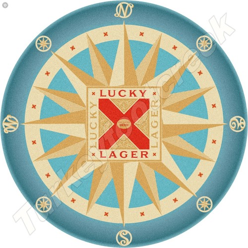Lucky lager round - lucky, 11.75"