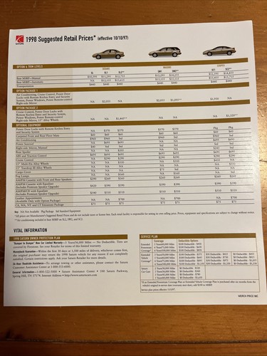 New 1998 saturn - option, &
