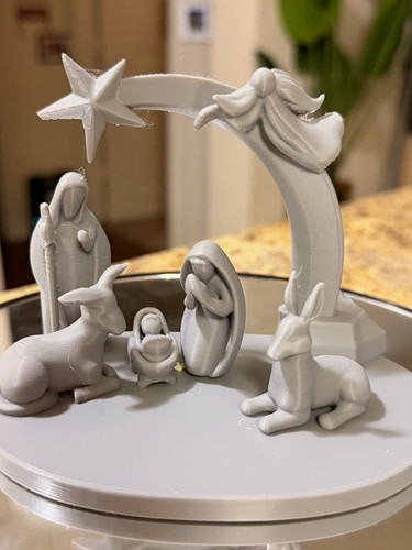 White nativity scene - scene, figurine