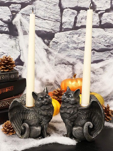 Gothic angel winged cat - gothic,