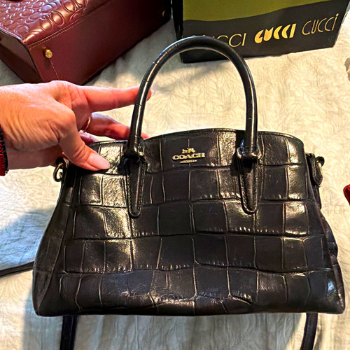 Coach black crocodile embossed - coach,