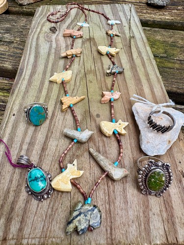 Vtg sterling turquoise old - vtg,