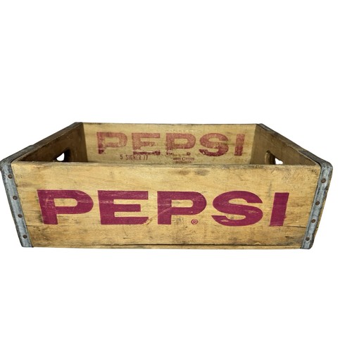 Vintage pepsi wood crate - vintage,