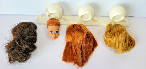 Vtg barbie midge molded hair - molded,