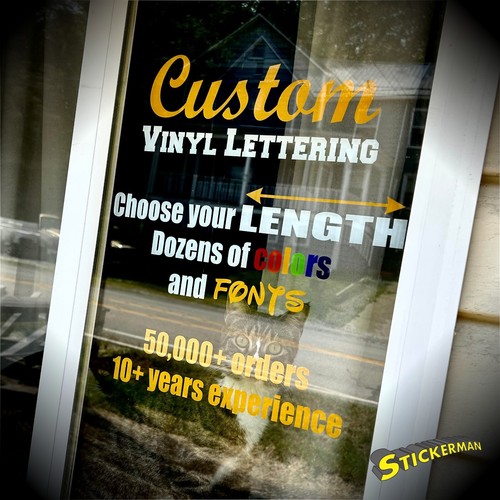 Custom text vinyl lettering - custom,