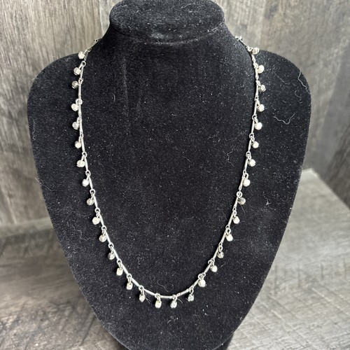 Silver tone necklace - &,