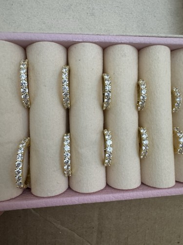 Pairs gold hoop earrings 925 - 5,