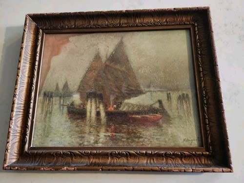 Antique signed framed print - antique,
