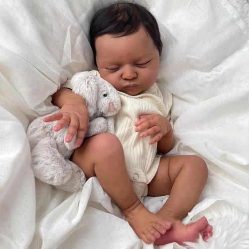 Black reborn baby doll - black,