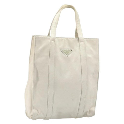 Prada hand bag satin white - prada,