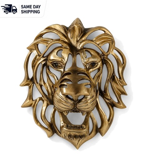 Gold lion head - head,