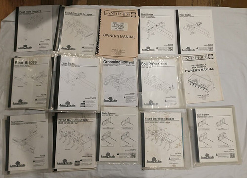 Lot land pride manuals - land, scraper