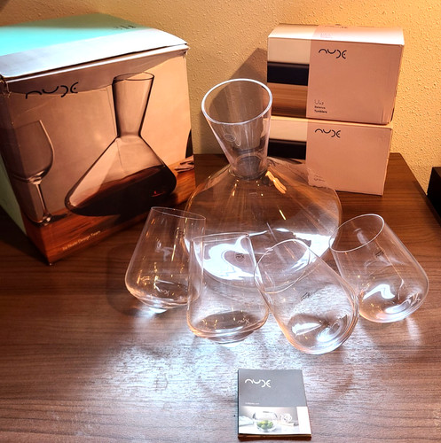 Nude balance wine - wine, decanter