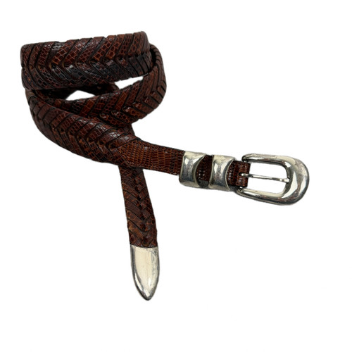 Mezlan woven leather belt mens - mezlan,
