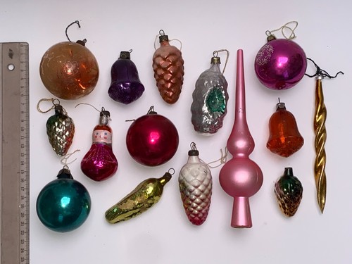 Vintage soviet glass christmas - glass,