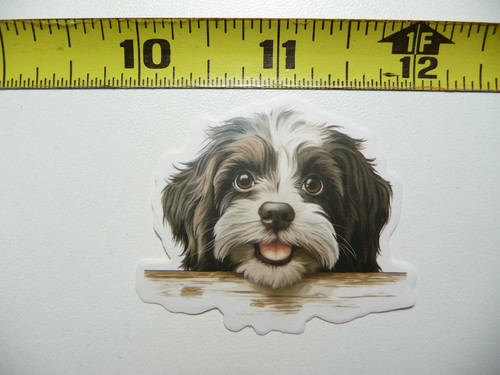 Peeking havanese small sticker - havanese,
