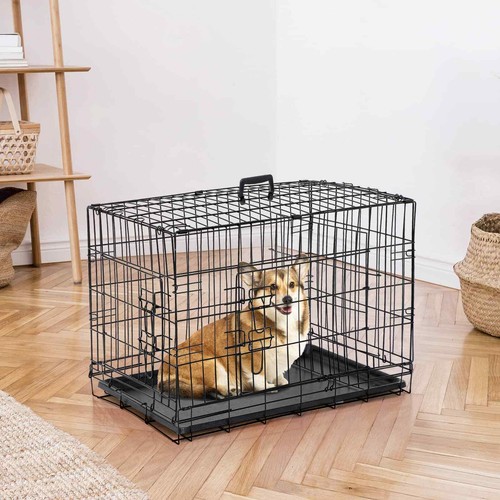 Metal dog crate double - 30",