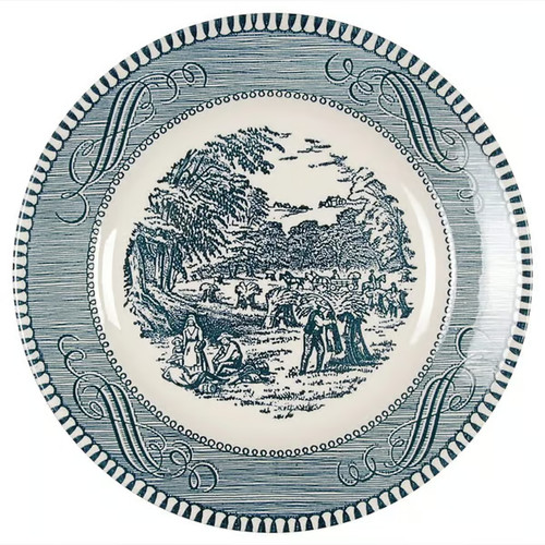 Vintage currier and ives - and, blue