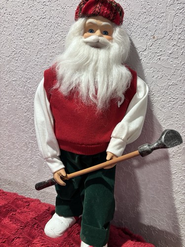Vtg 1990 santa claus - claus, golfer
