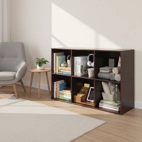 60cm compartment wood - 90*30*60cm, 6-compartment