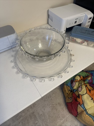 Heisey glass punch bowl - heisey,