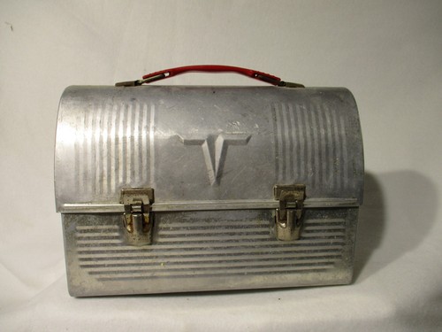 Vintage aluminum dome lunch - aluminum,