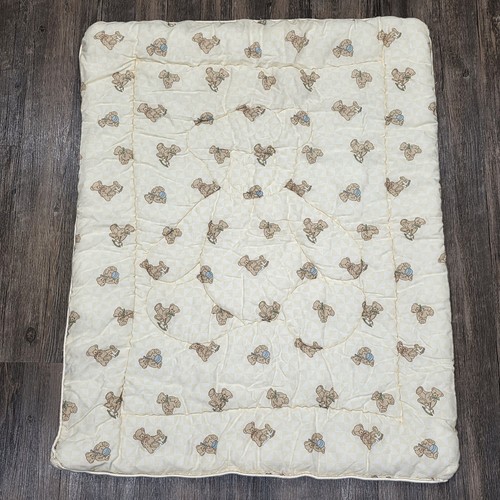 Vintage teddy bear baby quilt - teddy,