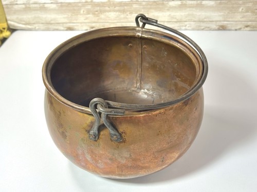 Antique copper cauldron - antique,