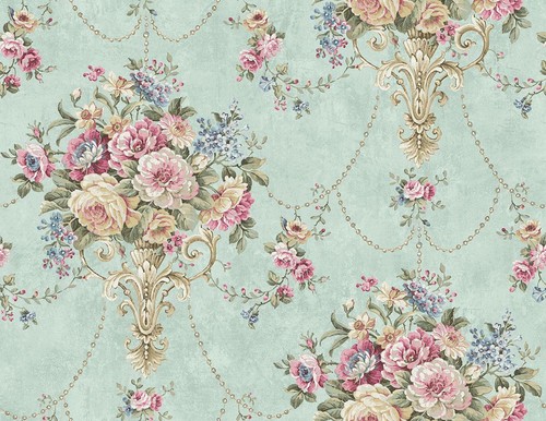 Wallpaper bouquet floral swag - wallpaper,