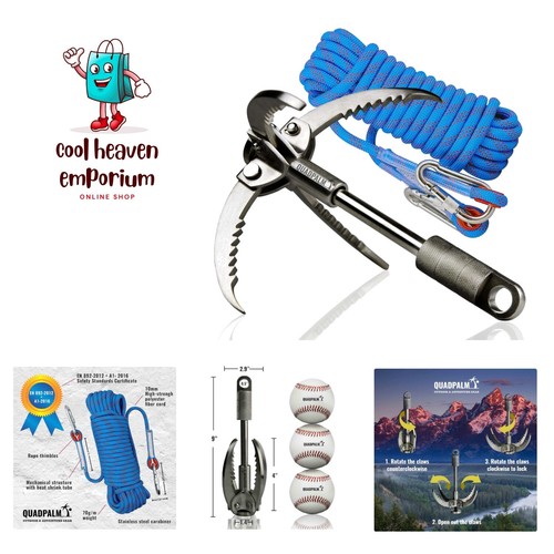 Grappling hook and rope - grappling,
