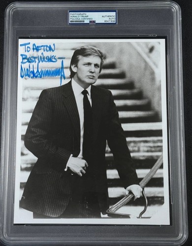 Donald trump signed autograph - donald,