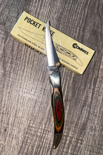 Vintage compass pocket knife - compass,