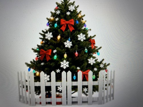 Wooden christmas tree fence - wooden,