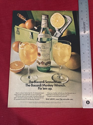 Bacardi light rum screwdriver - light,