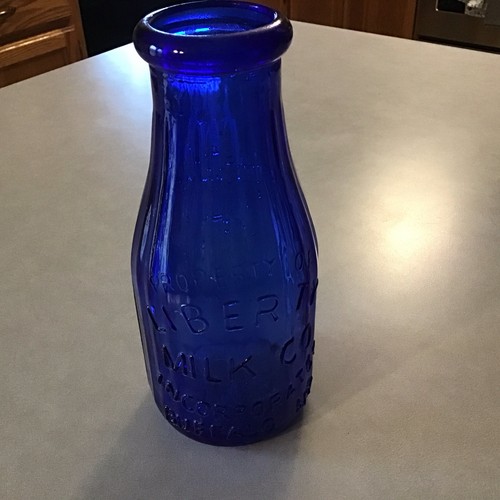 Vtg liberty milk cobalt - liberty, co