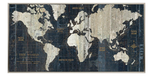 Old world map framed - world,