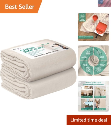 Natural canvas drop cloths 9x6 - canvas,