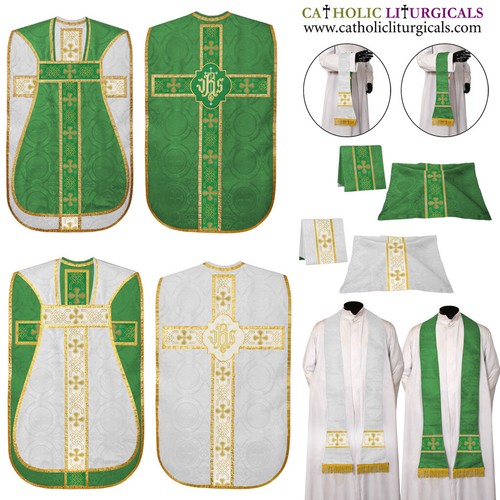 Green and white - green,