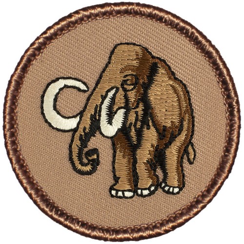 Wooly mammoth patrol patch - mammoth,