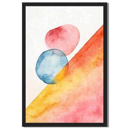 Abstract circles watercolor - circles,