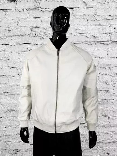 Leather jacket men white - jacket,