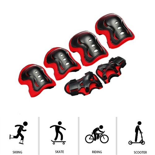 Red kids youth knee - red, kids/youth
