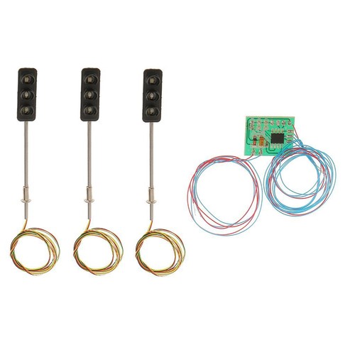 3pc 50mm model traffic signal - 3pc,