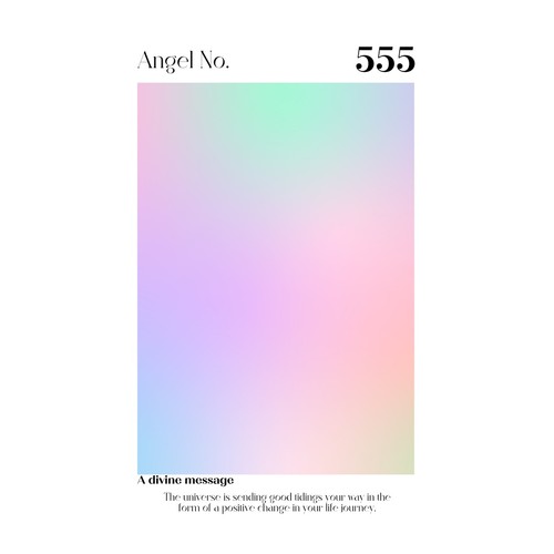 Angel number 555 minimalist - number,