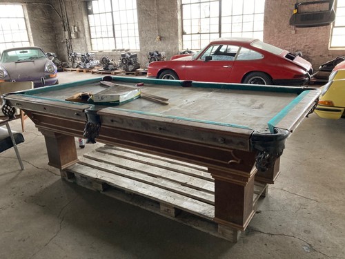 Antique brunswick pool - pool, table